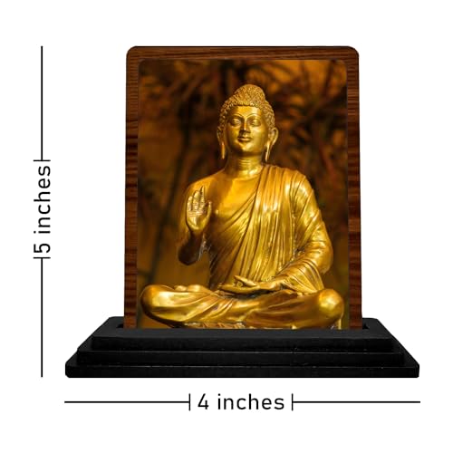 Image of Lord Buddha Statue for Gifting - Elegant Sitting Buddha Figurine for Housewarming & Corporate Gifts - Decorative Zen Buddha Showpiece for Home Temple & Meditation Room