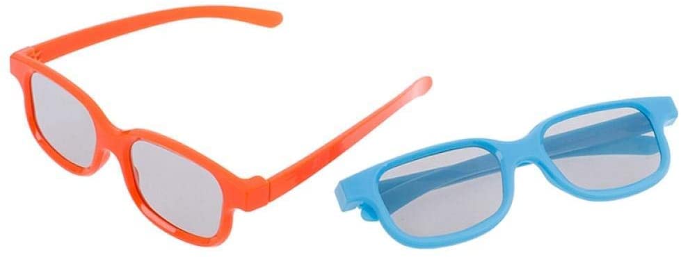 Genérico Gafas de película 3D para niños de 1 Pieza para Uso en Cine Real y televisores 3D pasivos (Color Aleatorio) Moda procesada