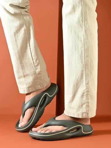 Image of DOCTOR HEALTH SUPER SOFT Men's EVA Flip Flops | Lightweight Cushioned Comfortable Thong Slippers | Anti-Skid Waterproof Soft Footbed Daily Wear Beach Bathroom Indoor Outdoor Flip Flops