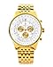 Produktbild LOUIS XVI Artagnan 1150 - Ø 47,5 mm - Herren Uhr - Wasserdicht - Uhr mit Saphirglas - Armband Gold - Zifferblatt Weiß - Schweizer Quarzwerk