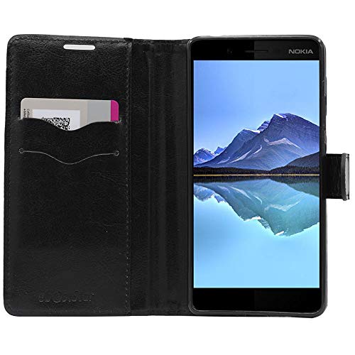 ebestStar - Coque Compatible avec Nokia Nokia 7 Plus Etui PU Cuir Housse Portefeuille Porte-Cartes Support Stand, Noir [Appareil: 158.4 x 75.6 x 8mm, 6.0'']