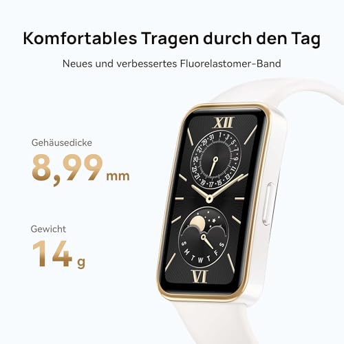 HUAWEI Band 9 Smartwatch, angenehmer, TruSleep 4.0, wissenschaftlich fundierte Schlafüberwachung, bis zu 14 Tage Akkulaufzeit, iOS & Android, Weiß, 30 Monate Garantie