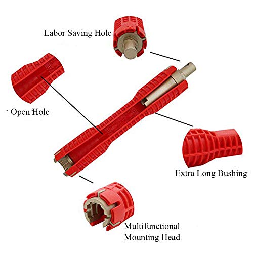 AMYPZN（8 in 1）Faucet and Sink Installer Multifunctional Tool Faucet Wrench Removal Tool for Toilet Bathroom Kitchen Sink Faucet Basin Pipe Nut Plumbing