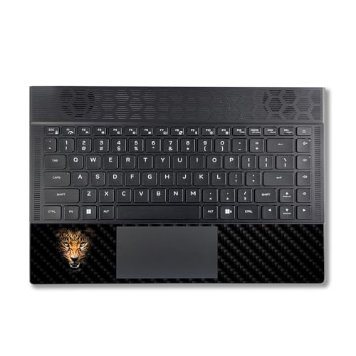 Image of MightySkins Carbon Fiber Skin Compatible with Alienware X14 R2 (2023) Full Wrap Kit - Leopard Face | Protective, Durable Textured Carbon Fiber Finish | Easy to Apply & Change Styles | Made in The USA