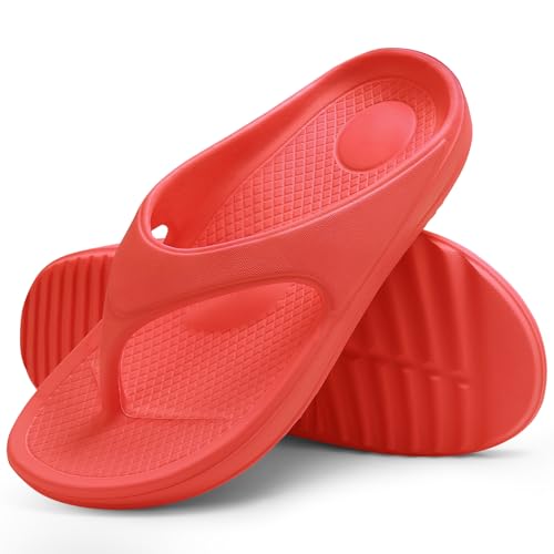 Image of shevalues Orthopedic Sandals for Women Arch Support Recovery Flip Flops Pillow Soft Summer Beach Shoes