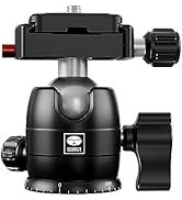 SIRUI Camera Tripod Ball Head, 10KG/22.05lbs Loading Capacity, 360°Panning Base, Aluminum Build Q...
