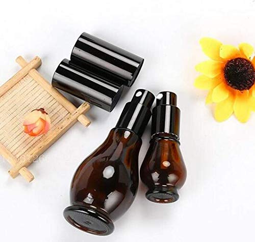 VASANA 30ML Amber Glass Spray Bottle with Fine Mist Sprayers and Anti-Dust Cap for Cosmetic Cleaning Aromatherapy Essential oil Diffuser Massage - Pack of 3 - Image 6