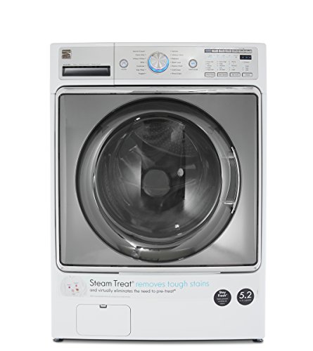 Kenmore 41072 White Cubic Feet Steam Treat, Accela Wash Elite 5.2 cu. ft. Front Load Washer