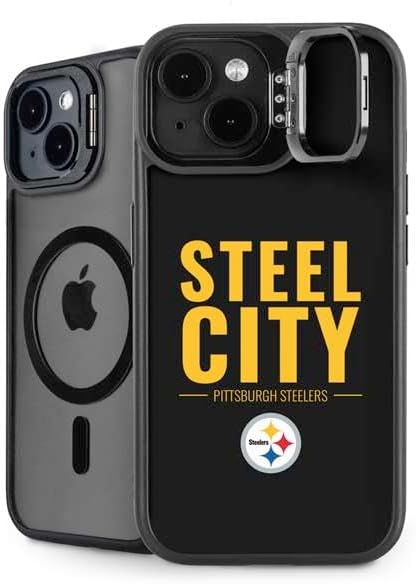 Skinit Kickstand Phone Case Compatible with iPhone 15 - Officially Licensed NFL Pittsburgh Steelers Team Jersey Design