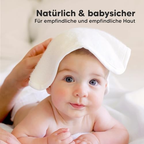 6-Pack Babywaschlappen für Babys, Kinder, Weiche Absorbierende(White/Stone) – Ansicht 5