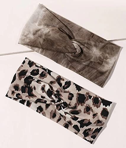 Huachi Turban Headbands For Women Twisted Headwraps Wide Teen Girls Yoga Workout Hair Accessories, 6 Pack #TOP4