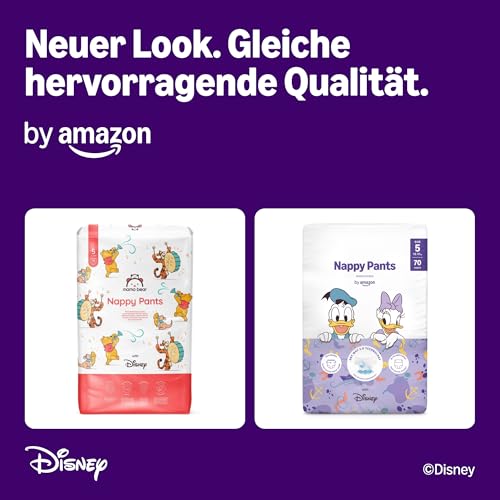 by Amazon Disney-Windelhosen, Größe 5 (12–17 kg), 140 Stück (2 Packungen à 70 Stück), weiß, Monatsvorrat (früher von der Marke Mama Bear, dasselbe Produkt) 2