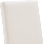 Finch Hayes Parsons Upholstered Dining Chairs with Removable Skirted Slipcover for Kitchen & Dining Room, High Chair Back with Polyester Weave Fabric, Slip Covered Accent Chairs Set of 2, Ivory White - Image 4