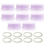 Maymom Solid Lids with Sealing Ring for Standard Sized Bottles; Bottles Lids Compatible with Medela Bottles, Ameda, and Small Sized Nuk, Playtex, Gerber Bottles; 8pc (Purple)