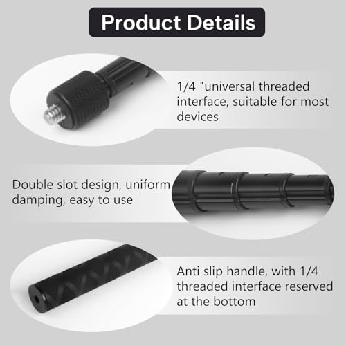Image of Bastone Selfie Stick Supporto per Selfie Invisible in Aluminium, Bastone Telecopico Fino per Action Camera e Microfoni, Insta X3 X4 Hero 120 cm