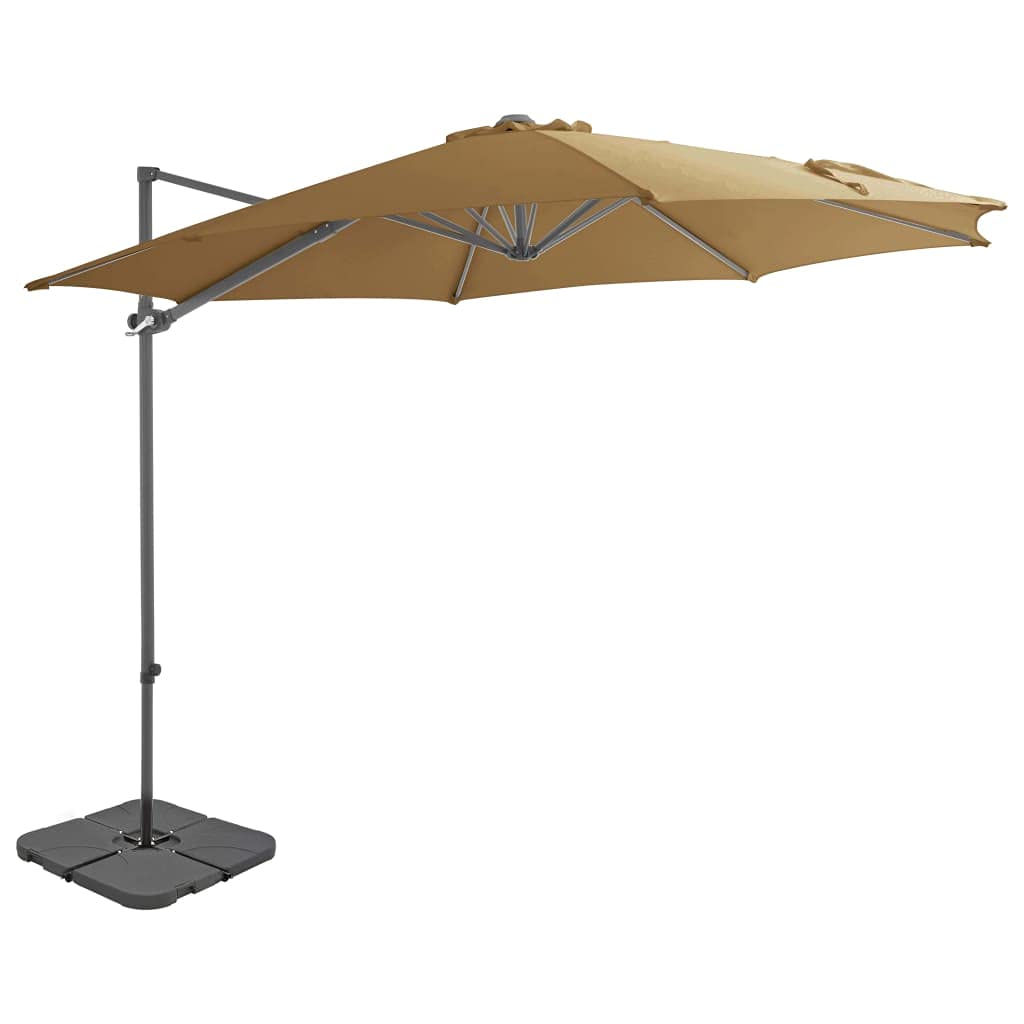Parasol inclinable résistant aux intempéries 3x2,55 m aluminium avec pied fourni