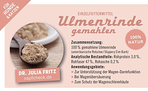 Ulmenrinde gemahlen für Hunde und Katzen – 150 g