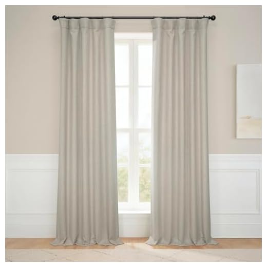 HPD Half Price Drapes Faux Linen Room Darkening Curtains
