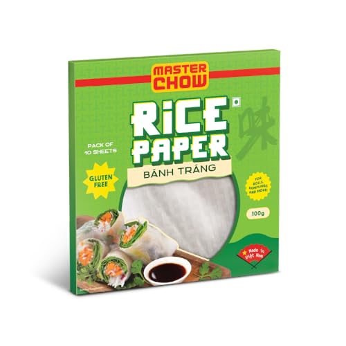 MasterChow Rice Paper 100g | Gluten-Free Spring Roll Wrapper | Vegan, Preservative-Free | For Summer Rolls, Snacks & Asian Recipes