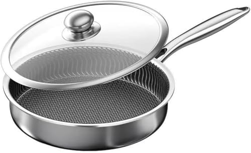 AOBOPOステンレスフライパン マーブルコート加工 くっつかない・焦げ付かない 体に害のない安全素材 IH 対応 高熱効率 軽量使いやすい 目玉焼き・餃子鍋兼用 ガスコンロ対応 洗浄容易 耐久性良好