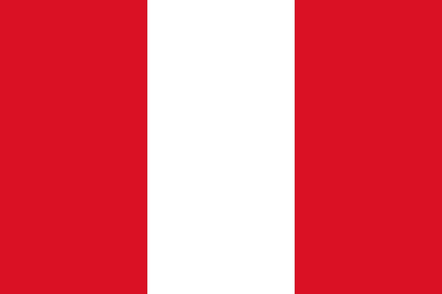 Drapeau Pérou moyen format paysage 0.96m² pavillon extérieur horizontal