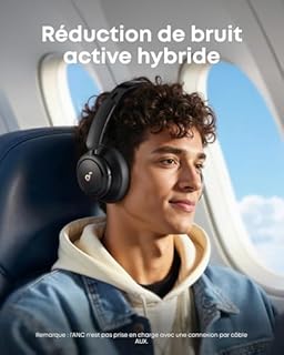 Soundcore by Anker Q30 Casque Bluetooth sans Fil à Réduction de Bruit Active Hybride, Plusieurs Modes, Hi-Res Son, EQ in App, Autonomie 40 h, Charge Rapide, Oreillettes Confort, Connexion multipoint
