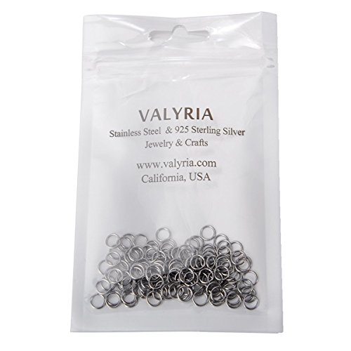 Valyria 500Pcs Silver Tone Stainless Steel Open Jump Ring Conectors For Jewelry Making,6Mmx0.8Mm #TOP4