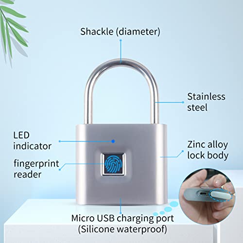 Qyksonic PL49 Biometric Ip66 Waterproof Padlock thumb #3