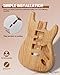 Leo Jaymz DIY ST Style Electric Guitar Kits with Roasted Pine Body and Maple Neck - Laurel Wood Fingerboard,Strap and All Components Included (ST Roasted Pine)