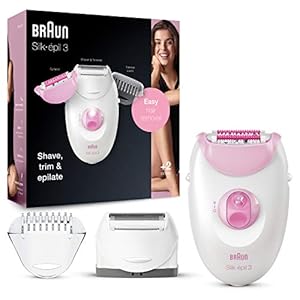 Braun Silk-épil 3-270 Epilator voor Langdurige Ontharing, 20-pincettensysteem, Smartlight-technologie, Massagerollers en Scheerapparaat en Trimmer inbegrepen