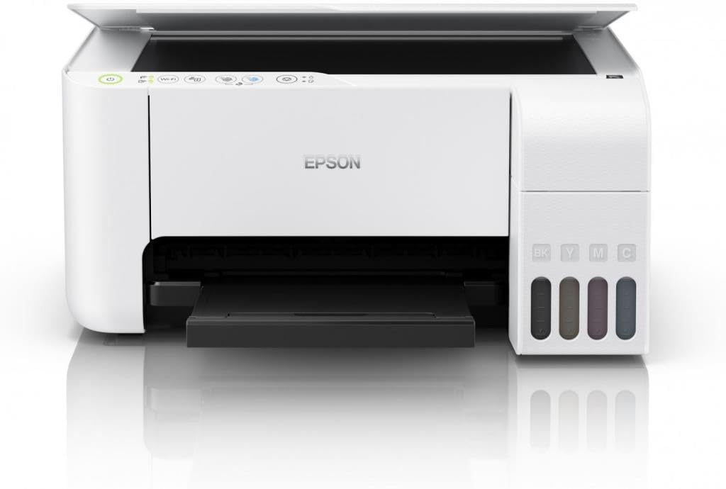 Epson L3256 - Escáner Wi-Fi blanco + impresora + copiadora multifunción a color