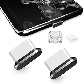 TITACUTE USB Type C Anti Dust Plugs 2 Pack, USB C Dust Cap Port Plug S20 Type C Dust Cover with Mini Carrying Box for Samsung Galaxy S22 Ultra S20 FE S21 A53 A33 Google Pixel 6 5 OnePlus 10 Pro Black