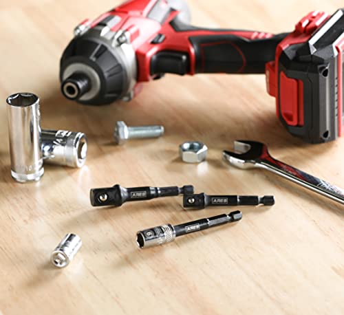 Image of ARES 22048 2-Pack 3-Inch Impact Grade Socket Adapter Set | High-Speed Socket Driver Adapter