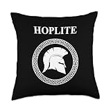 Hoplite Ancient Greek Warrior Corinthian Helmet Throw Pillow