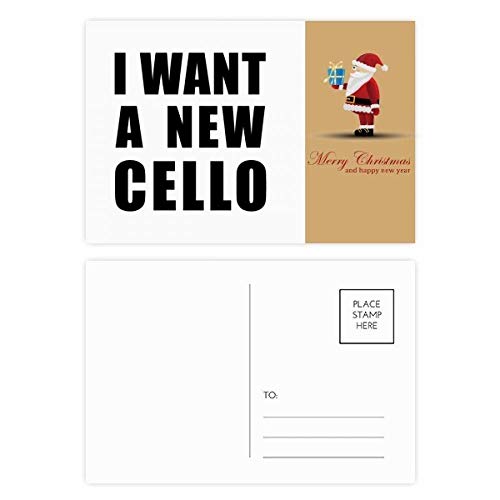 Cartes postales I Want A New Celo Père Noël pour décorer votre table de réveillon