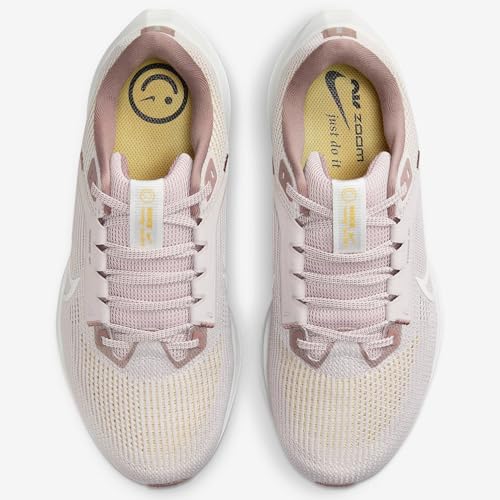 Nike Pegasus 40 Women's Road Running Shoes (Extra Wide) (FN7991-007, Platinum Violet/Smokey Mauve/Saturn Gold) Size 102
