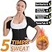 Vuirrm Sauna Shirt for Women Short Sleeve, Workout Tank Tops for Women, Heat Trapping Sweat Sauna Vest for Women with Zipper, L/XL,Blue