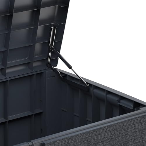 Duramax - Arcón baúl - CedarGrain 416 L - PVC - color gris antracita - imagen 11