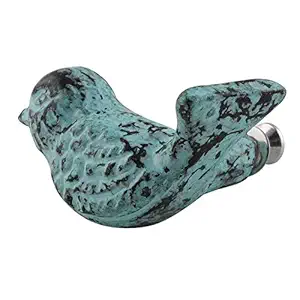 Indian-Shelf 4 Piece Sea Green Knobs -Iron Knobs For Drawers - Birds Long Door Handle - 5.08 cm Handle Pulls