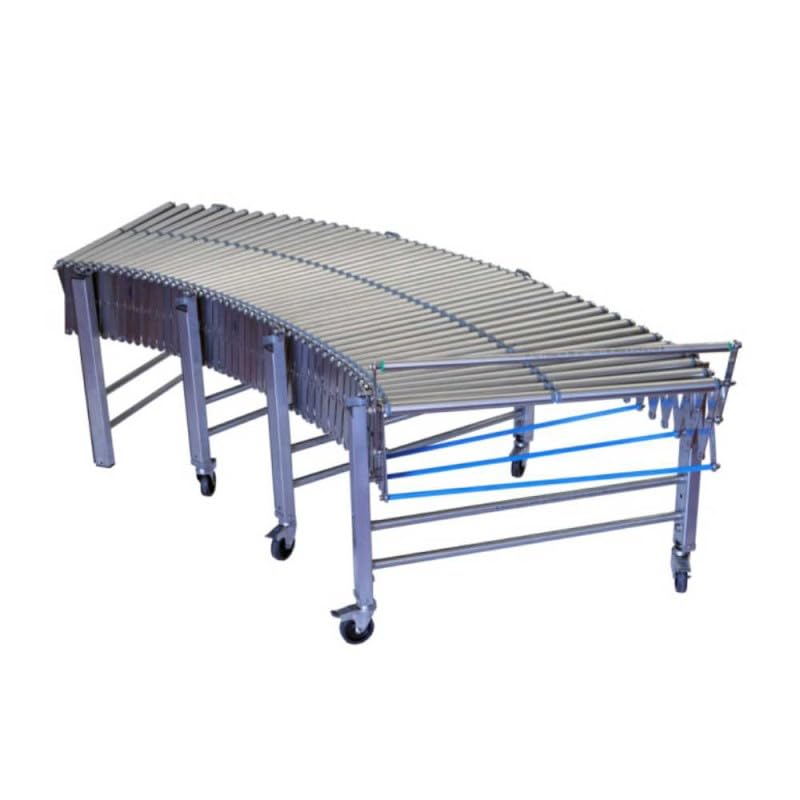 Rulliera estensibile in acciaio a doppio rullo mm.600x1000/3900xh.550-860 per movimentare prodotti industriali ES6/10/39/RDF