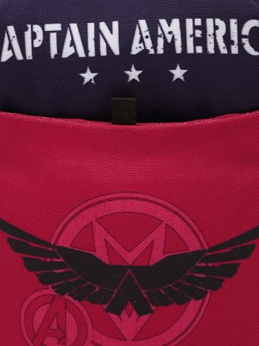 Image of Bewakoof Official Captain America Merchandise Unisex Red & Blue Printed Sling Bag