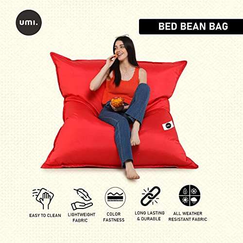 Image of Amazon Brand - Umi. All Weather /Outdoor Bed Bean Bag /Giant Lounger Bean Bag Cover (Without Beans) Red, Size- XXXL