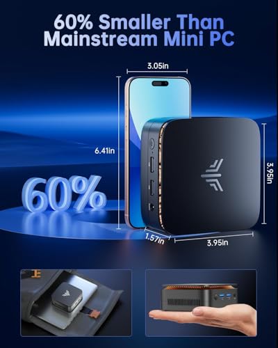 Image of KAMRUI E1 Mini PC Computer, 12th Alder Lake- N95 up to 3.4 GH, 16GB RAM 1TB M.2 SSD, Mini Desktop Computer, Support 2.5 inch SSD (up to 2TB), WiFi, BT, 4K, HTPC for Business, Home, Office