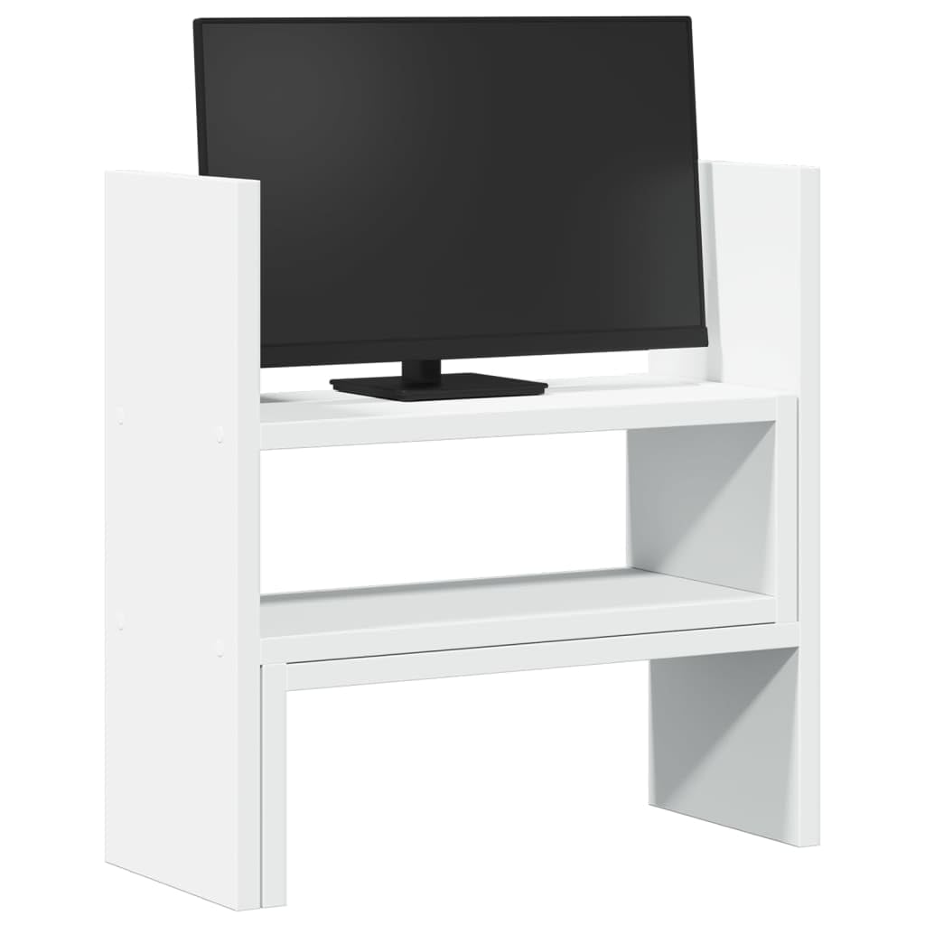 Organizer Scrivania Regolabile Bianco 40x17x41 cm in Truciolato,Organizer da Scrivania,Portaoggetti da Scrivania,Organizer da Scrivania-854760