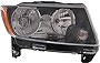 Evan Fischer Headlight Assembly Compatible with 2013-2017 Jeep Compass Standard Type (13-13 with Black Trim) Passenger Side