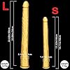 Jixaxe Golden Silikon Extra langer Dildo Realistischer Penis Analdildo Riesen Long Analplug mit Saugnapf Butt Plug Anal Masturbation Sex Spielzeug für Frauen Männer G-Punkt Prostata Stimulation (S) #1