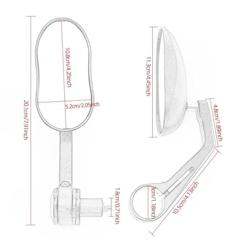 Retrovisores de manillar de 22 mm para motocicletas Kawasaki Z1000 Z750 ER-6F 2