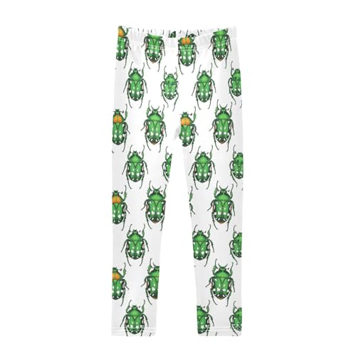 Girls Leggings Size 4T Tiny Animal White Stretchy Tights Girl Clothes Comfortable Pants for Running School Dance