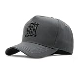 [Odejaa] キャップ メンズ レディース 大きいサイズ 帽子 コットン 深め 紫外線対策 日よけ 型崩れない 無地 シンプル 人気 おしゃれ かっこいい 野球帽 登山・釣り・アウトドアなどに 調整可能 男女兼用 (XL-XLL, グレー-ブラック)