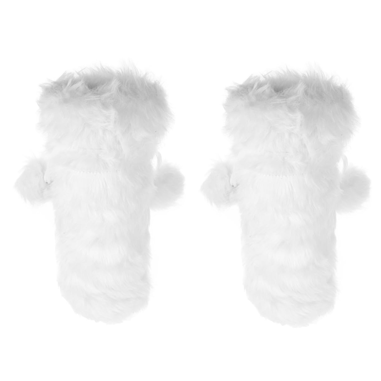 ABOOFAN 6 Pièces Ensemble de Bouteilles de Noël enveloppes de Bouteille de noël de vin Sacs de vin de de Mariage Peluche Blanche